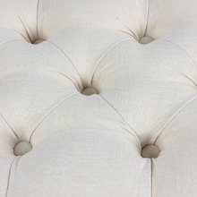 Johanna Button Tufted Rubberwood Ottoman Bench